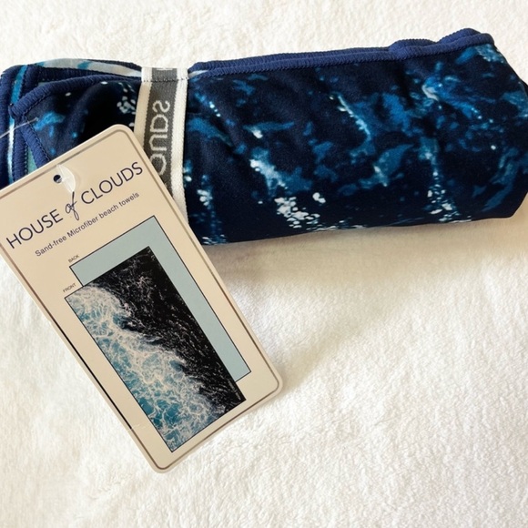 House of Clouds Other - House of Clouds Beach Towel Sand Free Microfiber in Wave Print